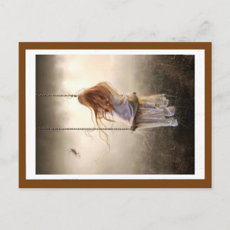 Carte Photo Balçoire bohême jeune fille rousse Vykort
