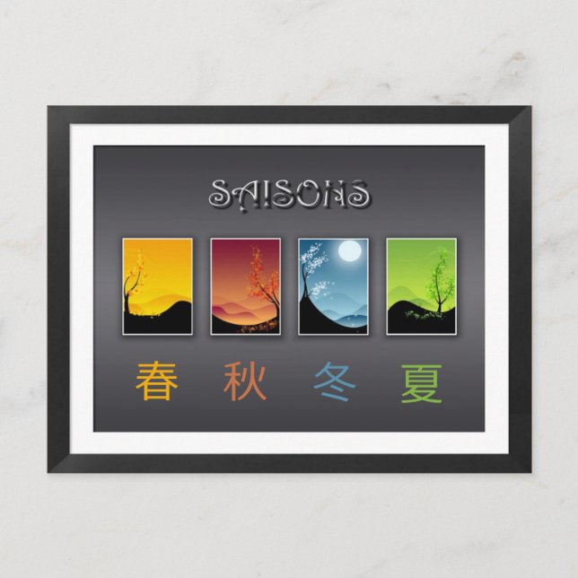 Carte postale 4 saisons vykort (Framsida)