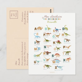 Carte Postale Abécédaire Dinosaures (Français) Vykort