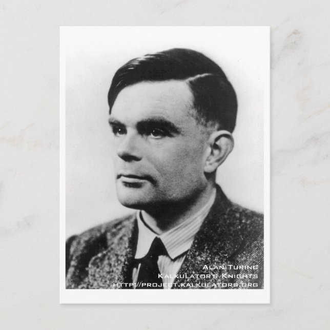 Carte postale Alan Turing Vykort (Framsida)