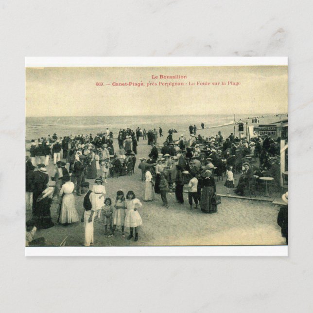 Carte postale ancienne "Canet plage 66 Frankrike" Vykort (Framsida)