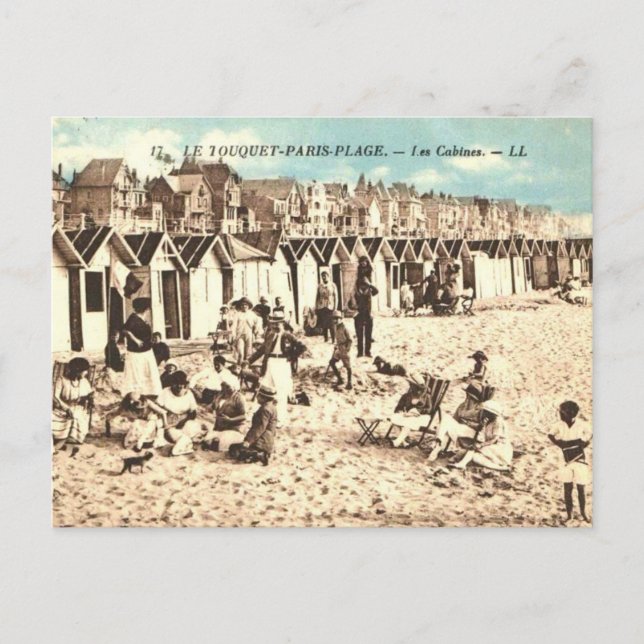 carte postale ancienne, Le Touquet plage Vykort (Framsida)