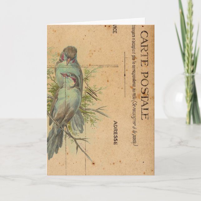 Carte Postale Blue Bird Digital Art Birthday Kort (Framsida)