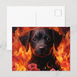 Carte Postale Canine Ardente" Vykort