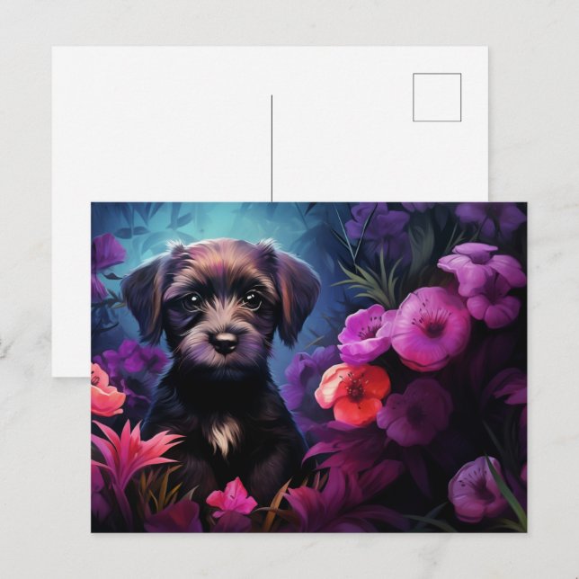 Carte postale Charming Pooch Vykort (Fram/baksida)