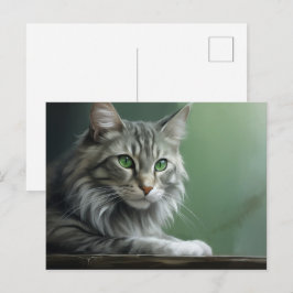 Carte postale Chat Foret 2 Vykort