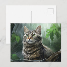 Carte postale Chat Foret 3 Vykort