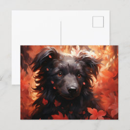 Carte Postale Chien Flamboyant Vykort