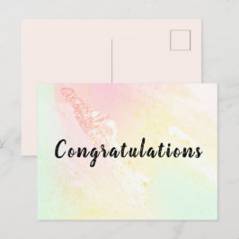 Carte postale Congratulations Aquarelle Pastel Vykort