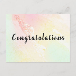 Carte postale Congratulations Aquarelle Pastel Vykort