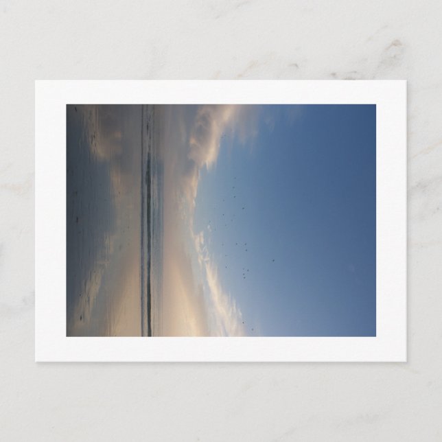 carte postale crépuscule océan vykort (Framsida)