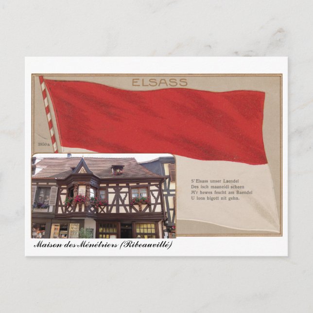 Carte postale "Elsass" Maison des Ménétriers Vykort (Framsida)