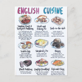 Carte Postale English cuisine Vykort