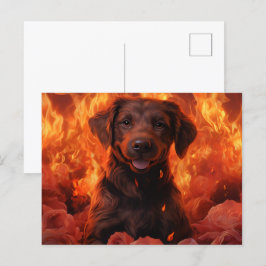 Carte Postale Feu Fleuri Vykort