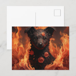 Carte Postale Flamme Florale Vykort