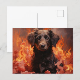 Carte Postale Fleur de Flamme Vykort