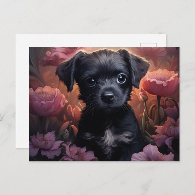 Carte Postale Fleur Épanouie Canine Vykort (Fram/baksida)