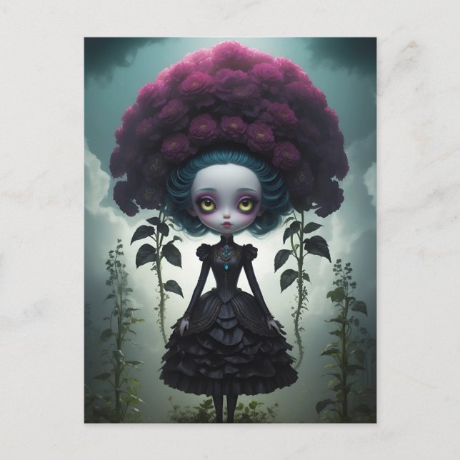 Carte postale - Gothic Flowers Helg Vykort (Framsida)