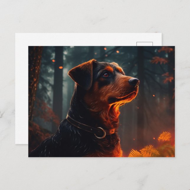 Carte postale Happiness on Four Paws Vykort (Fram/baksida)