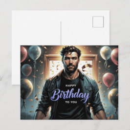 Carte Postale Happy Birthday 2026 -3 Vykort