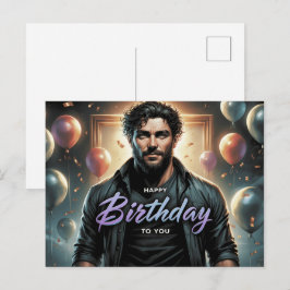 Carte Postale Happy Birthday 2026 -4 Vykort