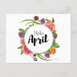 Carte Postale Hello April Vykort