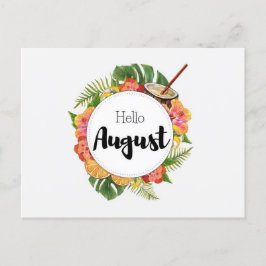 Carte Postale Hello August Vykort