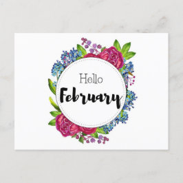 Carte Postale Hello February Vykort