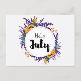 Carte Postale Hello July Vykort