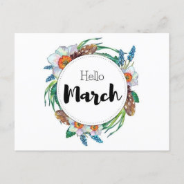 Carte Postale Hello March Vykort