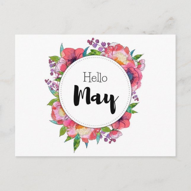 Carte Postale Hello May Vykort (Framsida)
