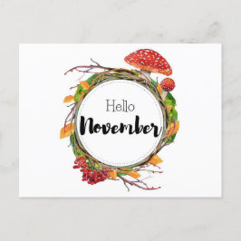Carte Postale Hello November Vykort