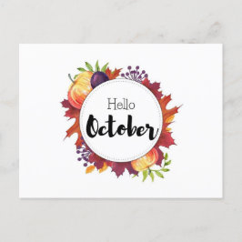 Carte Postale Hello October Vykort