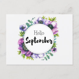 Carte Postale Hello September Vykort