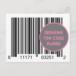 Carte Postale Ironème ’Ironème ton code-barre’ Vykort