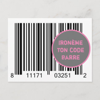 Carte Postale Ironème ’Ironème ton code-barre’ Vykort