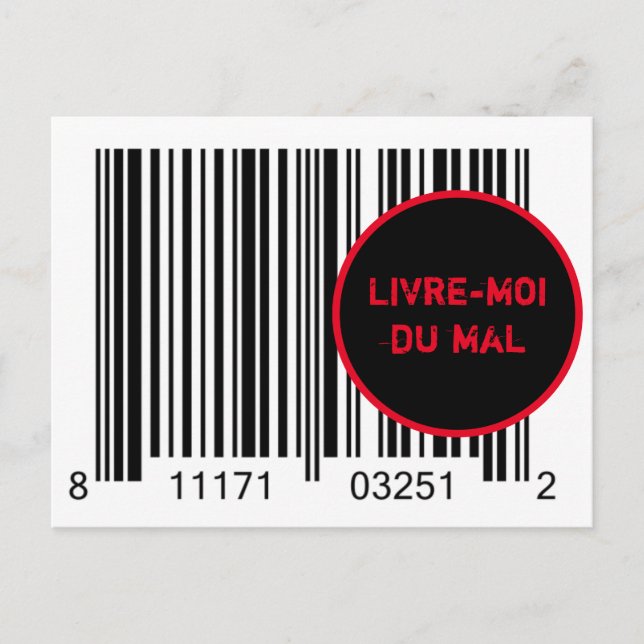 Carte Postale Ironème "Livre-moi du mal" Vykort (Framsida)