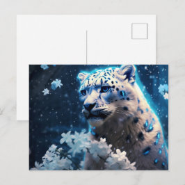Carte Postale jaguar lumière bleue Vykort