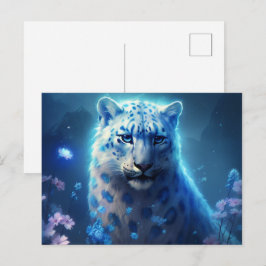 Carte Postale jaguar lumière bleue Vykort