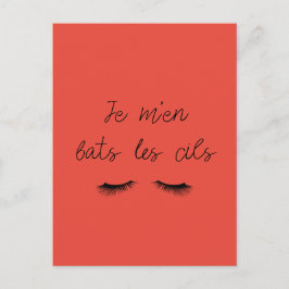 Carte postale Je m'en fladdermöss les cil Vykort