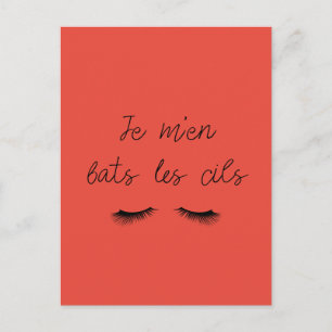 Carte postale Je m'en fladdermöss les cil Vykort