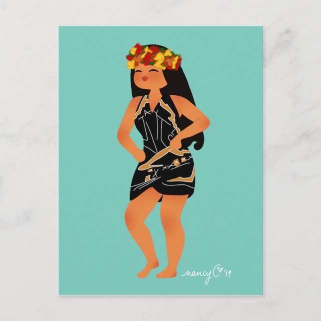 Carte postale Jeanne's Pareu Helg Vykort (Framsida)