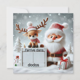 Carte Postale "Le Père arrive dans .." Inbjudningar