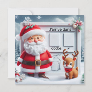 Carte Postale "Le Père arrive dans .." Inbjudningar