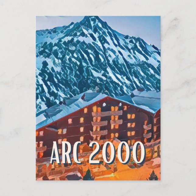 Carte Postale Les Arcs 2000 Station de ski  Vykort (Framsida)