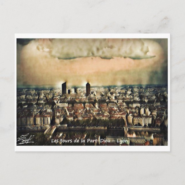 Carte Postale Les tours de la Part-Dieu - Lyon  Vykort (Framsida)