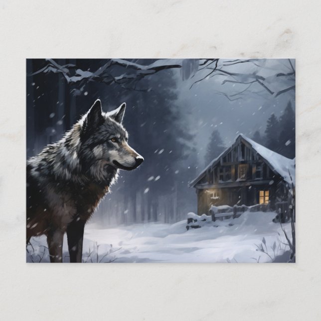 Carte postale Loup Série 1-2 Vykort (Framsida)
