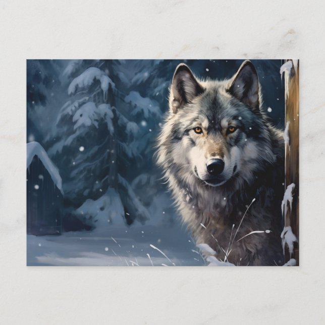 Carte postale Loup Série 1-3 Vykort (Framsida)