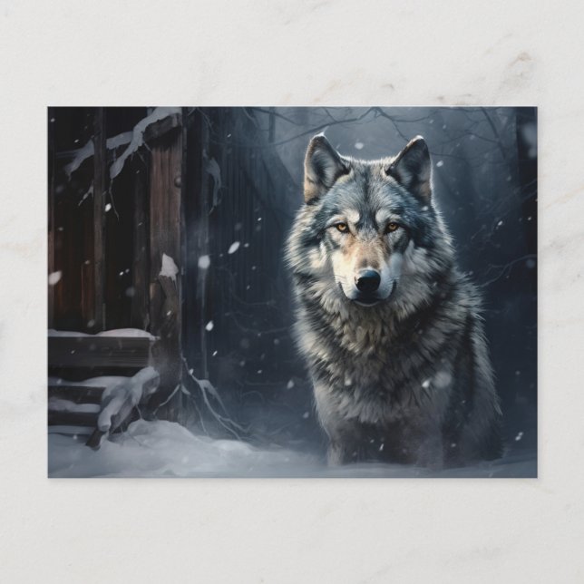 Carte postale Loup Série 1-4 Vykort (Framsida)
