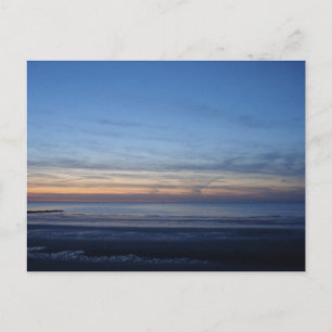 Carte postale mer du Nord, coucher du soleil Vykort